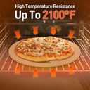Arcedo Pizza Stone 16 Inch, Round Baking Stone for Bread Thermal Shock Resistant BBQ Grilling Pizza Pan Cordierite Cooking Pan With PE Scraper