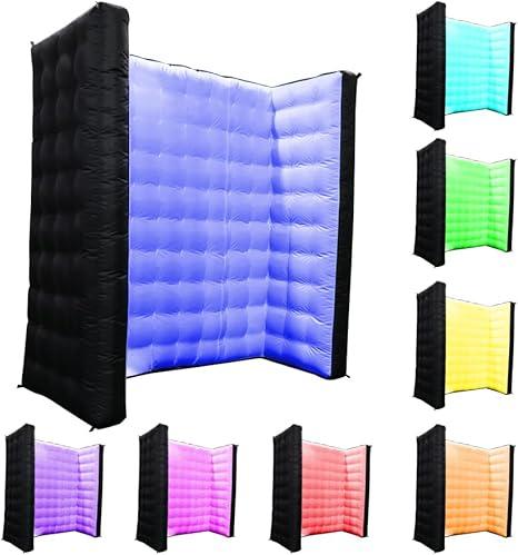 7ft x 11ft  Inflatable Photo Booth Inflatable LED Photo Booth Wall with Air Blower,360 Photo Booth Enclosure, Photo Booth Backdrop for Wedding Event