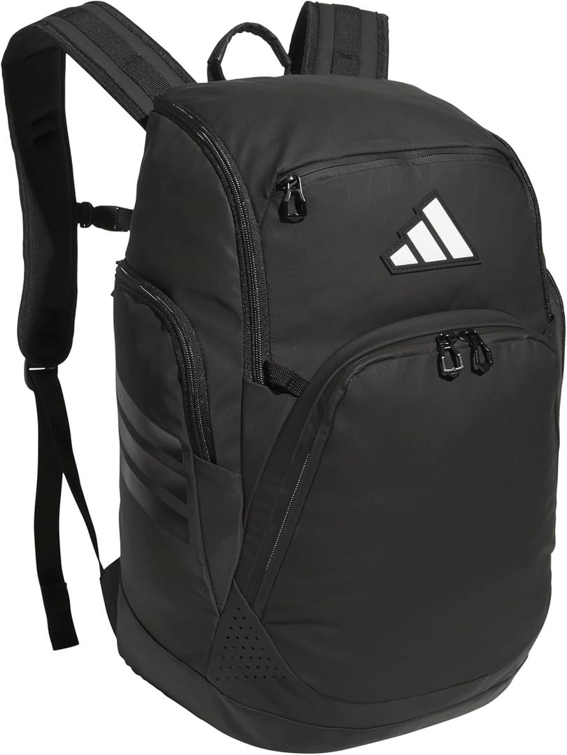 adidas Select Basketball Backpack  Daypack for Sports Gym Travel, 32L (One Size, Black)
