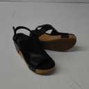 DREAM PAIRS Women's Platform Wedge Sandals, Comfortable Peep-Toe Cork Casual & Dressy Summer Lightweight Shoes for All Day Wear (7, Black)