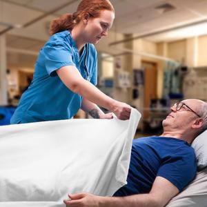 Avalon Bedding Cotton Hospital Blankets Twin Size Thermal White Blanket Pack of 4 - Bath Blanket Hospitals Style Lightweight Hospital Bed Blankets Twin Size (70x90 Inches - White)