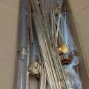 5 Arm Candelabra with Acrylic Lampshade Set of 4 Gold Candelabra for Wedding Table Birthday Party Home Decoration 39.4'' Candle Holder Fit LED Taper Candles