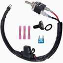 Universal Fuse Bypass Switch kit for ATM Mini-Fuse Towed Vehicles, with Heavy Duty Rocker Toggle Switch and Waterproof Boot Cap Cover (40cm/15.75")