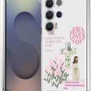 bicol for Samsung Galaxy S25 Ultra Case,Slim Clear Cover with Enhanced Camera Protection & God is Within Me,Trendy Protective Phone Case for Women & Girls, Fashion Design