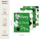 2 x LARTSFRO St Patricks Day Decorations Wall Art Prints, Green Lucky and Blessed Poster for Room Aesthetic Prints for Nursery Baby Kids Living Room Bedroom, Spring Gifts 10x8 Inch Set of 4 Unframed