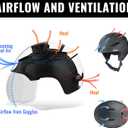 TurboSke Ski Helmet, Snowboard Helmet Snow Sports Helmet, Audio Compatible Helmet for Men, Women and Youth (L, Black)