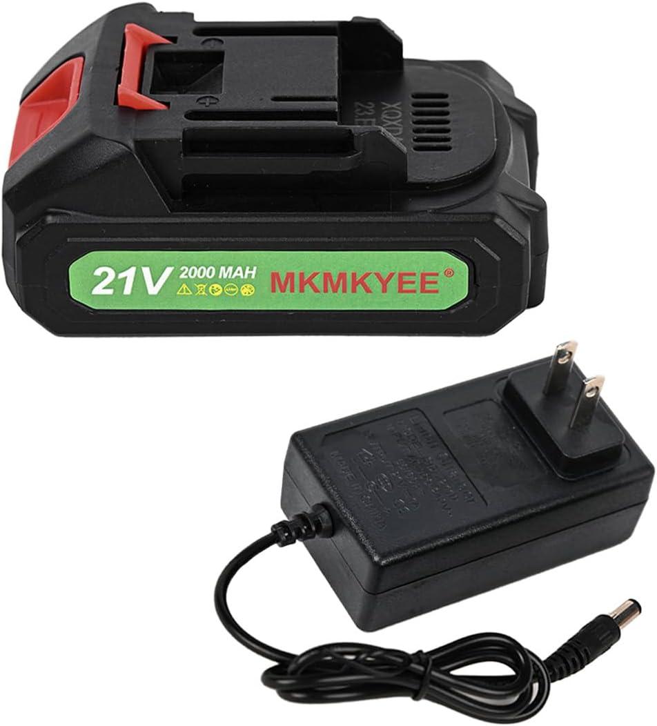 21v Lithium Battery - 2.0 Ah Battery with Charger Cord Compatible for Mini Chainsaw