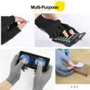 4 Pair High Dexterity Nylon 13 Gauge Knit Glove with PVC Dots-Lightweight Open Finger Glove Design Breathable Fingerless Gloves for Fishing/Cycling/