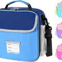 Lunch Bag for Kids Insulated Lunch Boxe for Boys Girls Small Reusable Cooler Tote Lunchbag Back to School Cute Lunchbox for Teens (dark blue)