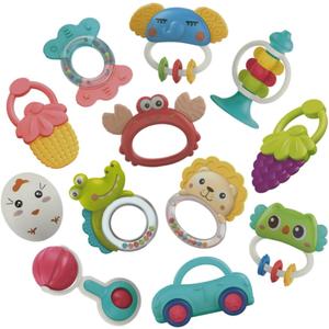 Baby Toys 612 Months, 12PCS Baby Rattle & Teether Set, Sensory Learning Toys for Infants, BPA Free Montessori Toys for Newborn Boys & Girls