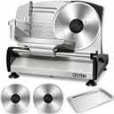 OSTBA Meat Slicer, Two 7.5” Stainless Steel Blades, 200W DC Motor