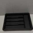 Lifewit Silverware Drawer Organizer, Expandable Utensil Tray for Kitchen, BPA Free Flatware and Cutlery Holder, Adjustable Plastic Storage for Spoons Forks Knives, 8.5-14 x 12", Black