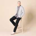 Amazon Essentials Men's Long-Sleeve Casual Poplin Shirt (Gray, L)