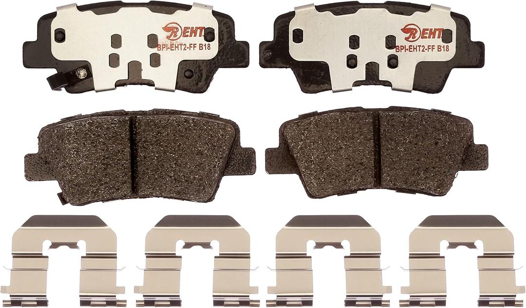 Raybestos Element3 EHTTM Replacement Rear Ceramic Brake Pad Set for Select 2012-2017 Hyundai Azera, 2011-2015 Hyundai Sonata & 2011-2016 Kia Optima Model Years (EHT1445H) (One Size)
