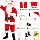 Santa Suit Men's Santa Claus Costume 10pcs Christmas Santa Outfits for Adults Santa Costume, Santa Coat 2022