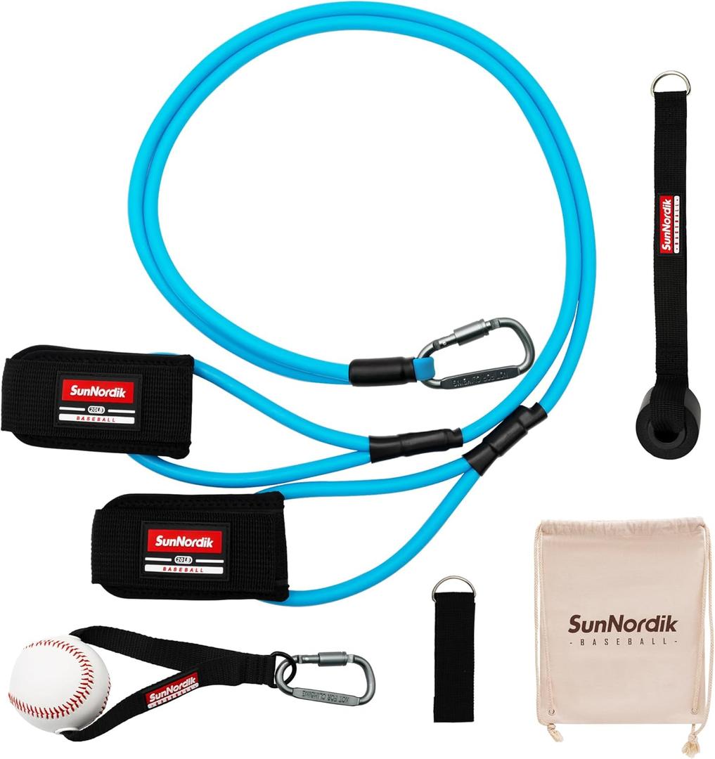 SunNordik Resistance Bands for Pitchers, Baseball & Softball Training Equipment for Improving Arm Strength & Pitching Training, Baseball Pitching Bands for All Skill Levels