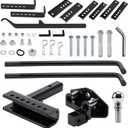 1 1000/1500 Lbs Distribution Hitch Load Leveling 2.5 Inch Drop, 6.5 in Heavy Duty Weight Distributing Hitch