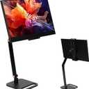 for iPad Tablet Stand Holder for Desk 4.7-12.9 Inch,Portable Monitor Stand Holder for 6-17.3,18.5 Inch,Desk Mount Arm for Kindle,Portable Screen with Heavier Base and Higher Arms