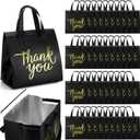 Aliceset 80 Pcs Thank You Insulated Bags for Food Delivery Bulk 9. 5 x 9. 5 x 6 Inch Take Away Bags Thermal Insulation Bag for Hot Cold Food Coffee Milk Seafood Pizza Catering Restaurant Grocery