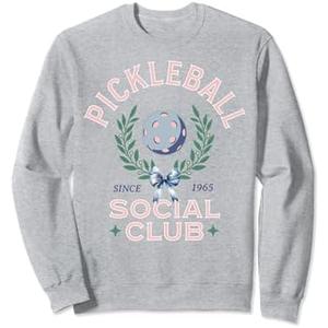 Pickleball Social Club Coquette Bow Pickleball Preppy Sweatshirt.S