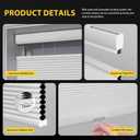 UNISHADES Top Down Bottom Up Cellular Shades Cordless Honeycomb Blinds for Indoor Windows, for Windows Size (30" W 64" H) Colour (White - Blackout)