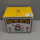 Hazel Quinn Retro Electric Kettle - 1.7 Liters / 57.5 Ounces Tea Kettle with Thermometer, All Stainless Steel, 1200 Watts Fast Boiling, BPA-free, Cordless, Automatic Shut Off - Pearl White