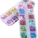 1 Boxes Nail Art Heart-Shaped Sequins Nail Glitter Paillette Glitter Nail Sticker Holographic Nail Glitter Nail Decorations Manicure Glitter Sequin Set PVC