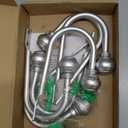 Hion Curtain Holdbacks Silver 6pcs, Curtain Tiebacks Wall Mounted Curtain Hooks Holders for Drapes