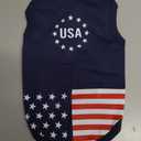 4th of July Dog Outfit Independence Day Dog Shirt Red White and Woof Funny Holiday Pet Clothes (X-Small, American Flag)
