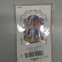 Almond Press on Nails Medium Fake Nails Pink French Tip Nails Press ons Glossy Glue on Nails Cute Acrylic Nails Daily Wear Simple False Nails with 3D Bow Designs Nude Stick on Nails for Women 24Pcs