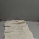 DriftAway Pinch Pleat Kitchen Curtains Linen Textured Short Cafe Linen Curtains for Bathroom Laundry Room Half Window 2 Panels Farmhouse Rustic Back Tabs 30 x 36 Inches Ivory Birch