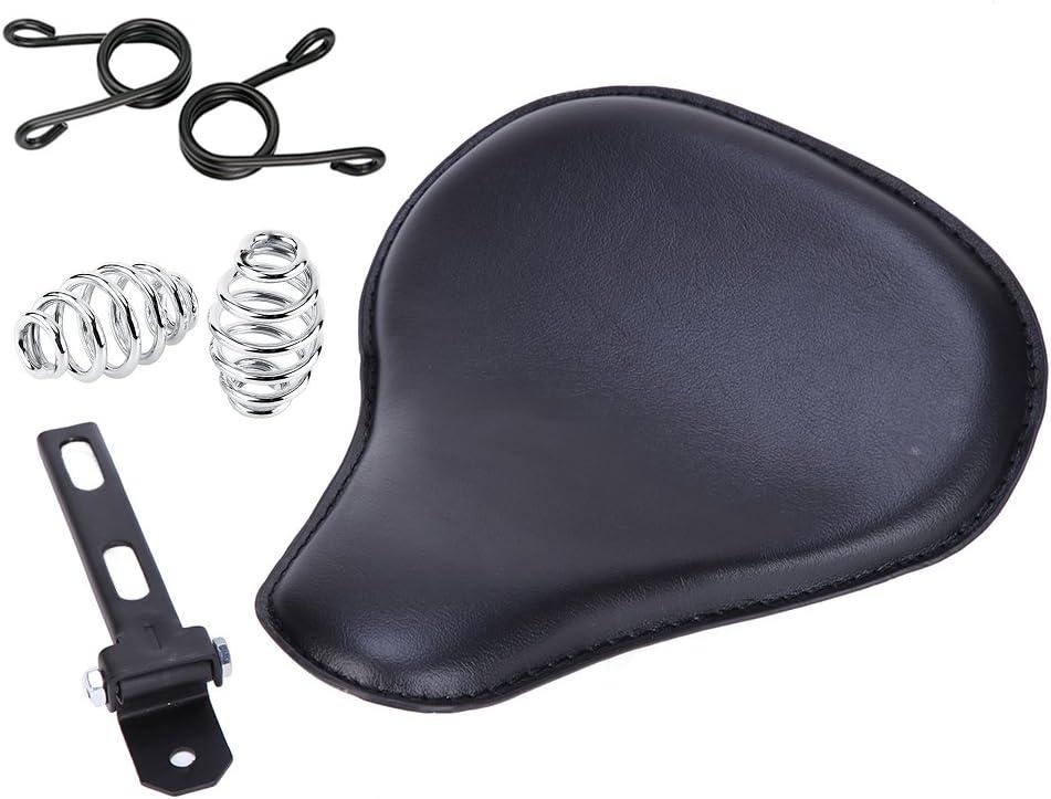 Motorcycle 13" Cushion Softail Spring Bracket Seat for Harley Suzuki Yamaha Bobber-Black