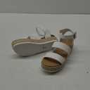SILENTCARE Women's Comfortable Wedge Platform Espadrille Sandals - 2024 Summer Sandles Dressy Fashion Open Toe Buckle Ankle Strap Beach Sandal, Color White, Size 7.5