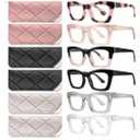 CCVOO 1.25 Reading Glasses for Women, Stylish Eyeglasses, Blue Light Readers for Women, Computer Eye Glasses, Cheaters