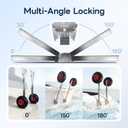Boat Launching Wheels,Stainless Steel Adjustable Leg Length & Angle Transom Launching Wheels with Pneumatic Tire for Inflatable Boat, Aluminum Boat
