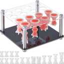 Teenyyou DIY Kit Include 1 Chess Piece Holder Metal and 16 Silicone Chess Molds for Epoxy Resin for Home Decoration and Family Party Board Games