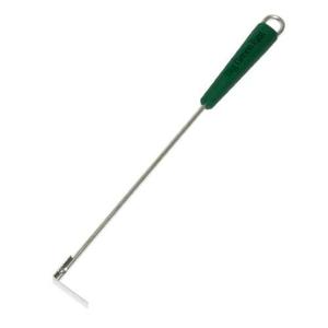 18" Green BBQ Ash Tool for Big Green Egg Ash Rake Ash Cleaner for BGE Kamado Accessories Long Handle Cleaner with Scraper Stainless Steel Charcoal Pellet Grills Wood Burning Stove