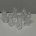 SupBri Rose Shadow LED Flameless Candles, 6PCS Romantic Battery Operated Candles Led Pillar Candles for Valentines Anniversary Wedding Christmas Decorations(White, D 2.5" x H 7.2")