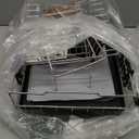 Slhsy Dish Drying Rack - Large Capacity Stainless Steel Dish Rack for Kitchen Counter, 2-Tier Detachable Kitchen Organizers and Storage Rack with Drainboard and Cutlery Holder, Silver