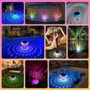 Goallim Floating Pool Lights Solar Charged, 7.6 Inch RGB Upper & Lower Color Changing Solar Pool Lights that Float with Dynamic Lighting Effects, IP68 Waterproof Floating Light for Pool Party Decor(1)