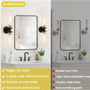 Indoi Wall Sconces Set of Two, 22" Black and Gold Bathroom Sconces with Clear Glass, Hardwired Modern Sconces Wall Decor Set of 2 Wall Light fixtures for Bathroom Mirror Living Room Hallway Bedroom
