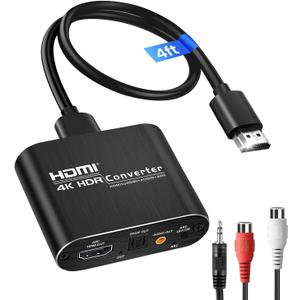 avedio links HDMI ARC Audio Extractor Converter 4K@60Hz, HDMI to Optical Toslink SPDIF + 3.5mm AUX Jack Stereo Audio Adapter Converter Splitter Inserter Embedder Support HDCP2.2 Digital PCM DTS 5.1 avedio links HDMI ARC Audio Extractor Converter 4K@60Hz, HDMI to Optical Toslink SPDIF + 3.5mm AUX Jack Stereo Audio Adapter Converter Splitter Inserter Embedder Support HDCP2.2 Digital PCM DTS 5.1