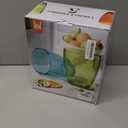 Pitcher with Lid and 4 Tumblers Set, 92oz Plastic Water Jug, BPA-Free Beverage Pitcher for Fridge, Large Drink Carafe for Party, Juice, Ice Tea, Sangria, Lemonade, (Set of 5 in Gift Box)