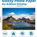 Uinkit 100 Sheets Thick Inkjet Glossy Photo Paper Picture 8.5x11 62lb 230g 11.1mil Cardstock Postcard Brochure For Dye Ink Inkjet Printer