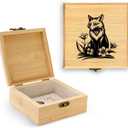 Fox Trinket Keepsake Decorative Jewelry Box, Gifts For Women, Fox Lovers Themed Decor Decorations, Home Room Ring Earrings Necklace Organizer Holder Vintage Wooden Box!