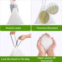 10 Gallon Trash Bags Drawstring, 1 Mil Thick White Garbage Bag for Office Kitchen, 75 Count