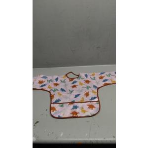 5 Pack Long Sleeve Bib,Baby Toddler Waterproof Sleeved Bib for 6-30 Months Reusable with Catch-all Pocket,11x14"