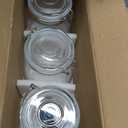 ComSaf Airtight Glass Canister Set of 3 with Lids 51oz Clear Food Storage Jars Square, Kitchen & Pantry Organization Food Storage Container for Canning, Sugar, Flour, Pasta, Candy, Cereal, Coffee