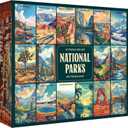 RoseArt - National Parks Jigsaw Puzzle Box Set - 16 Mini Puzzles, 100 Pieces Each - Colorful Puzzle Gift Set for Adults