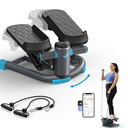 MERACH Mini Stepper for Exercise, Twist Stair Stepper 330LBS Capacity, Stepper Exercise Equipment with Resistance Bands for Full Body Workout at Home